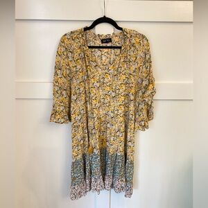GiGio Large yellow floral dress‎ EUC